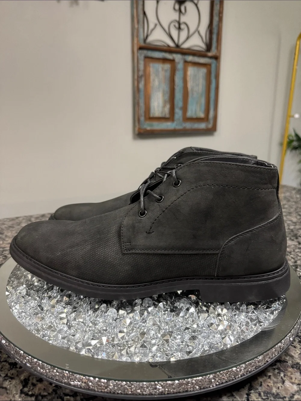 Nautica Men's Black Chukka Boot - Sleek Lace-Up Casual NEW 13